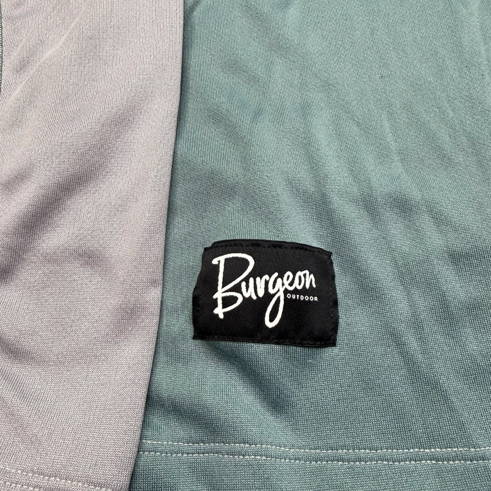 Burgeon Outdoor Mens Green Colorblock Lightweight Mountain Raglan Hoodie Size L - Picture 2 of 10